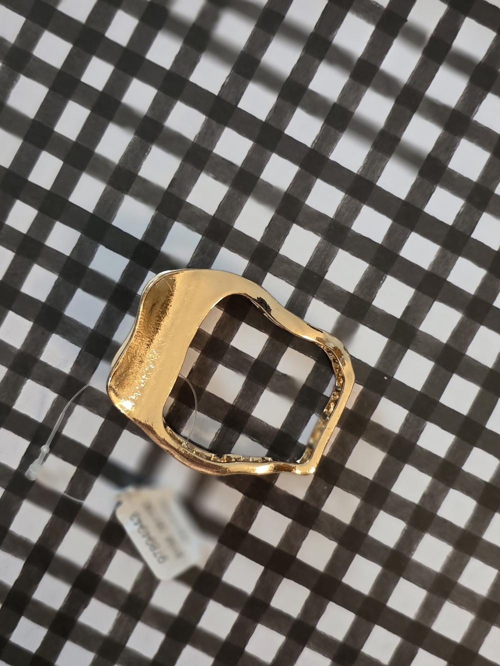 NWT Free People Wavy Open Metal Hair Claw Clip in Gold